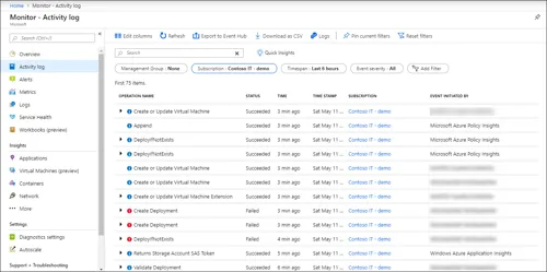 5 Azure Activity Log