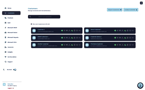 Customer List Dark