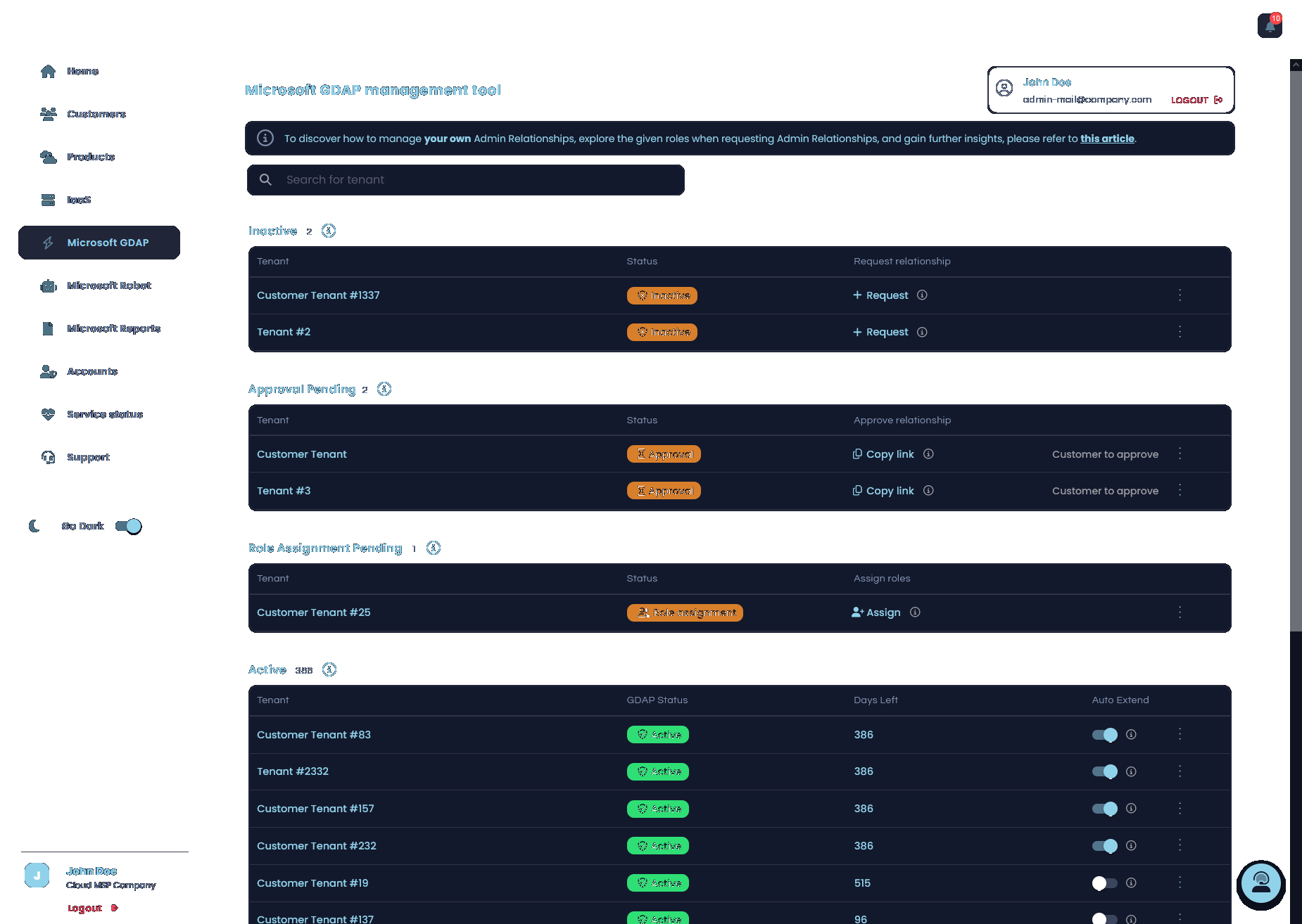 Gdap Management Dark